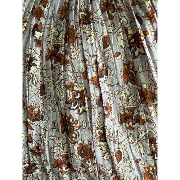 Veronica Beard‎ Windansea Floral-Print Pleated Maxi Dress Lavender Size Large - Picture 12 of 14